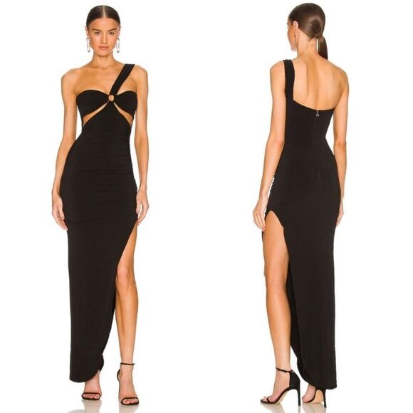 NOOKIE RILEY ONE SHOULDER RING MAXI DRESS - Picture 1 of 11